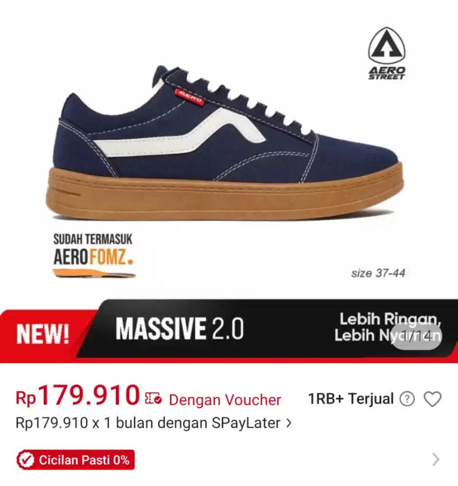Sepatu Aerostreet Baru salah ukuran