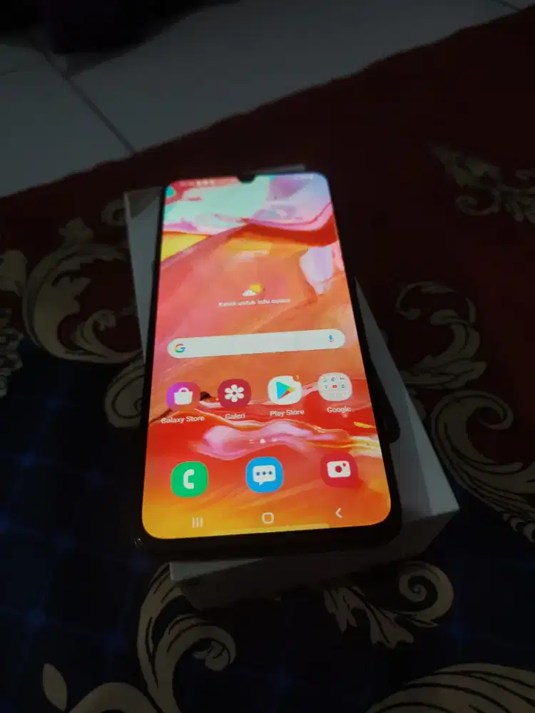 samsung a70 128gb blue hape casan