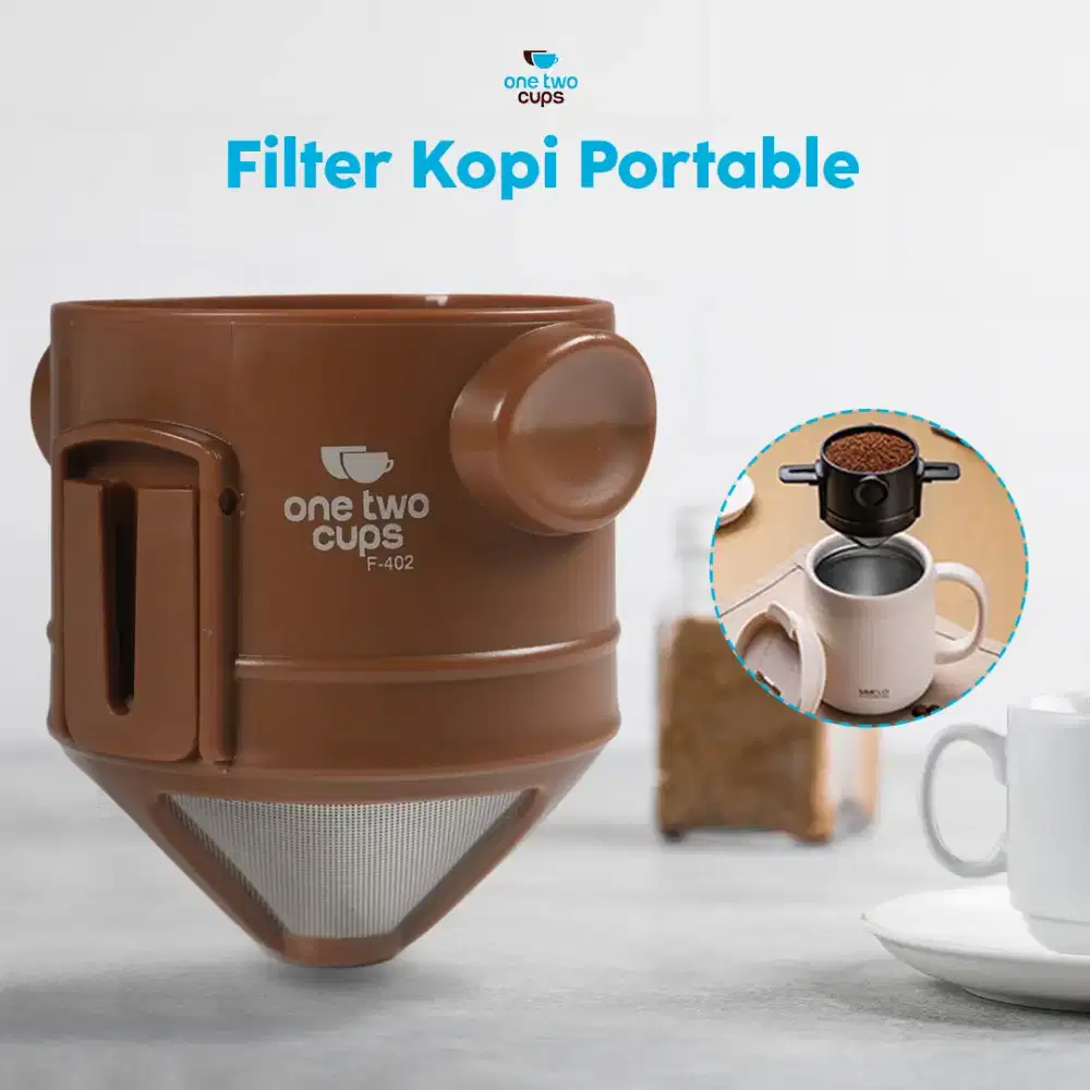 One Two Cups Filter Penyaring Kopi Portable Cone Coffee Dripper
