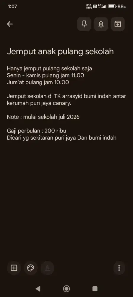 Hanya jemput pulang sekolah