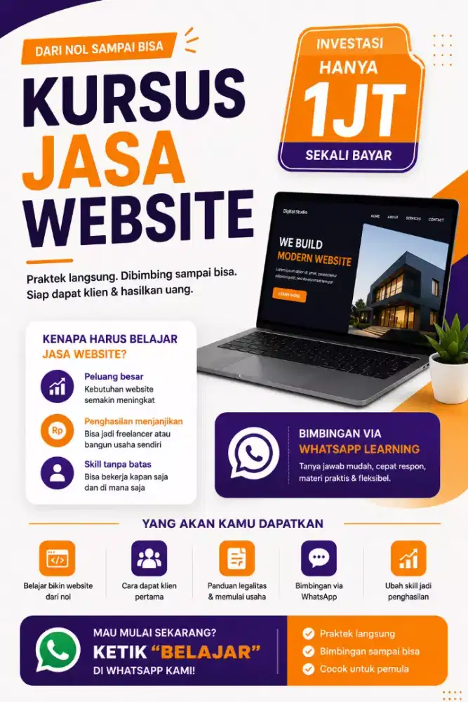 “Belajar Jasa Website + Bimbingan