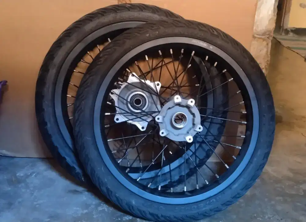 Ban velg fullset depan belakang motor trail