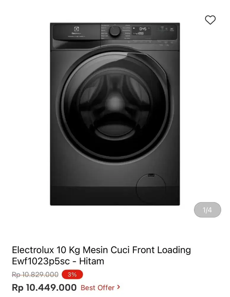WM ELECTROLUX FRONT LOAD 10kg