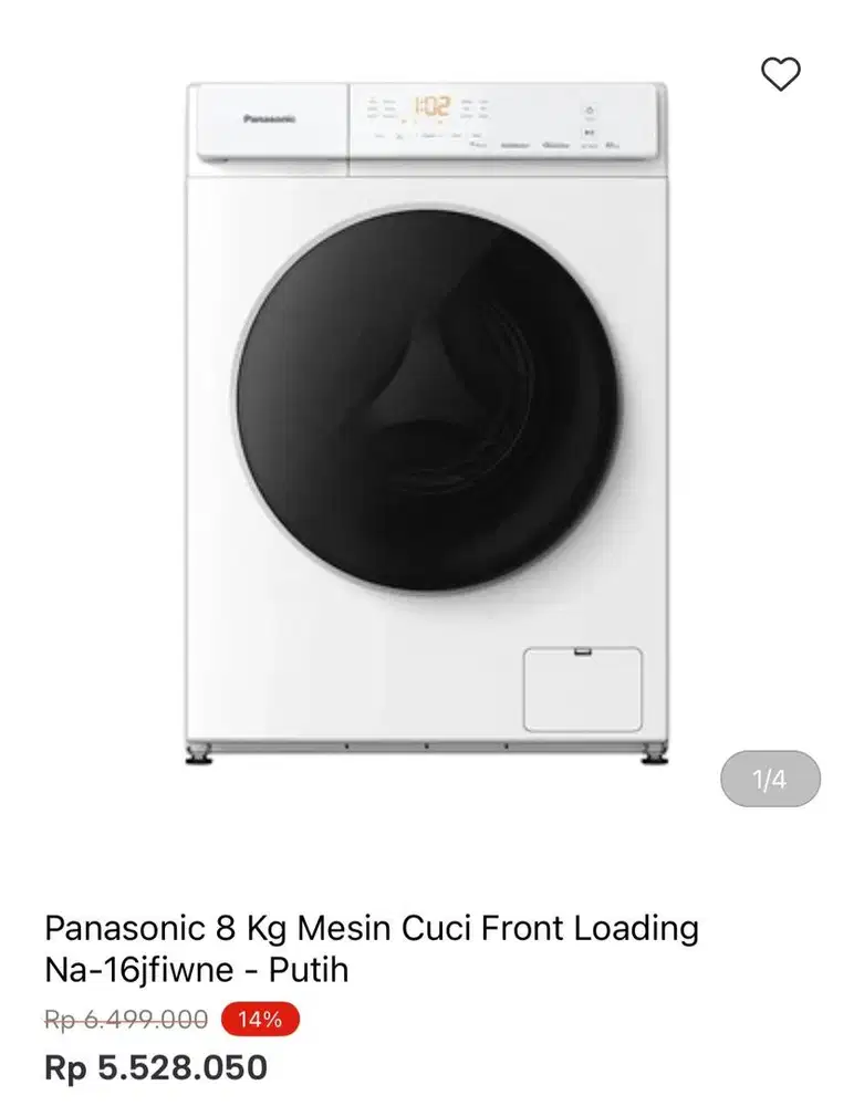 WM FRONT LOAD PANASONIC 8kg