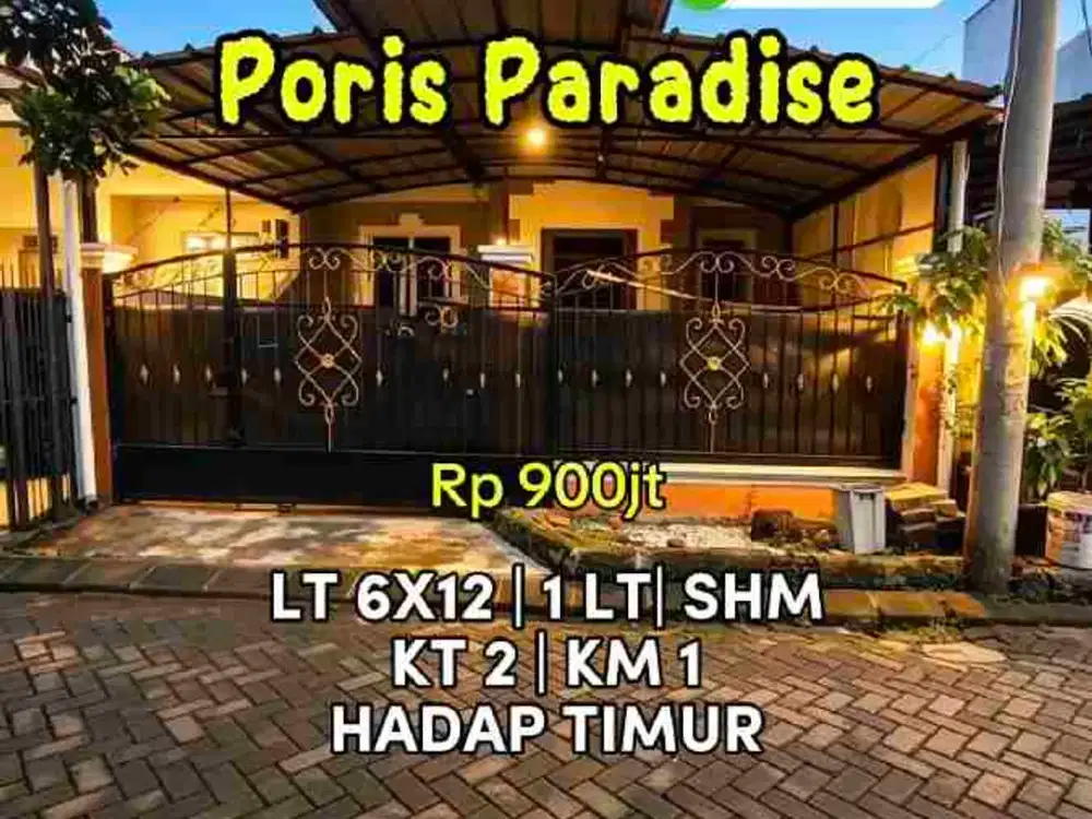 Wilson Rumah bagus uk 6x12 hadap timur di poris paradise