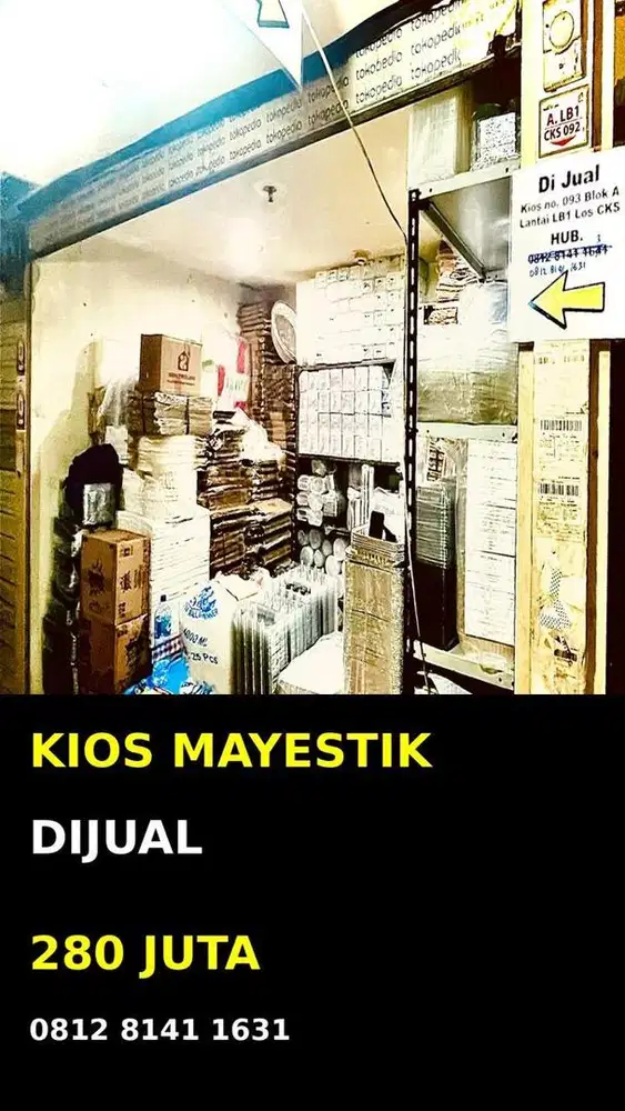 Dijual Kios Pasar Modern Mayestik