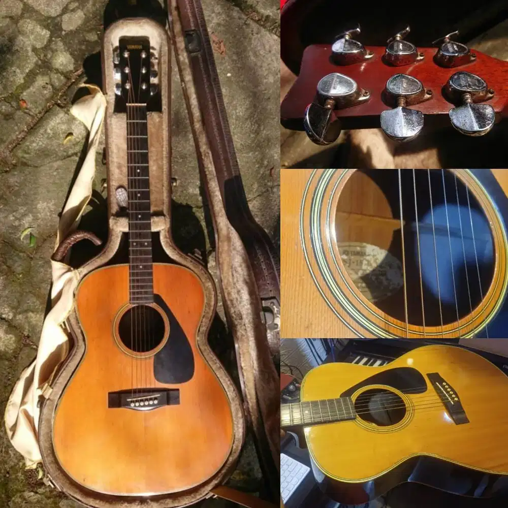 Gitar Akustik Yamaha Vintage Made in Taiwan 1980's All Parts Jepang