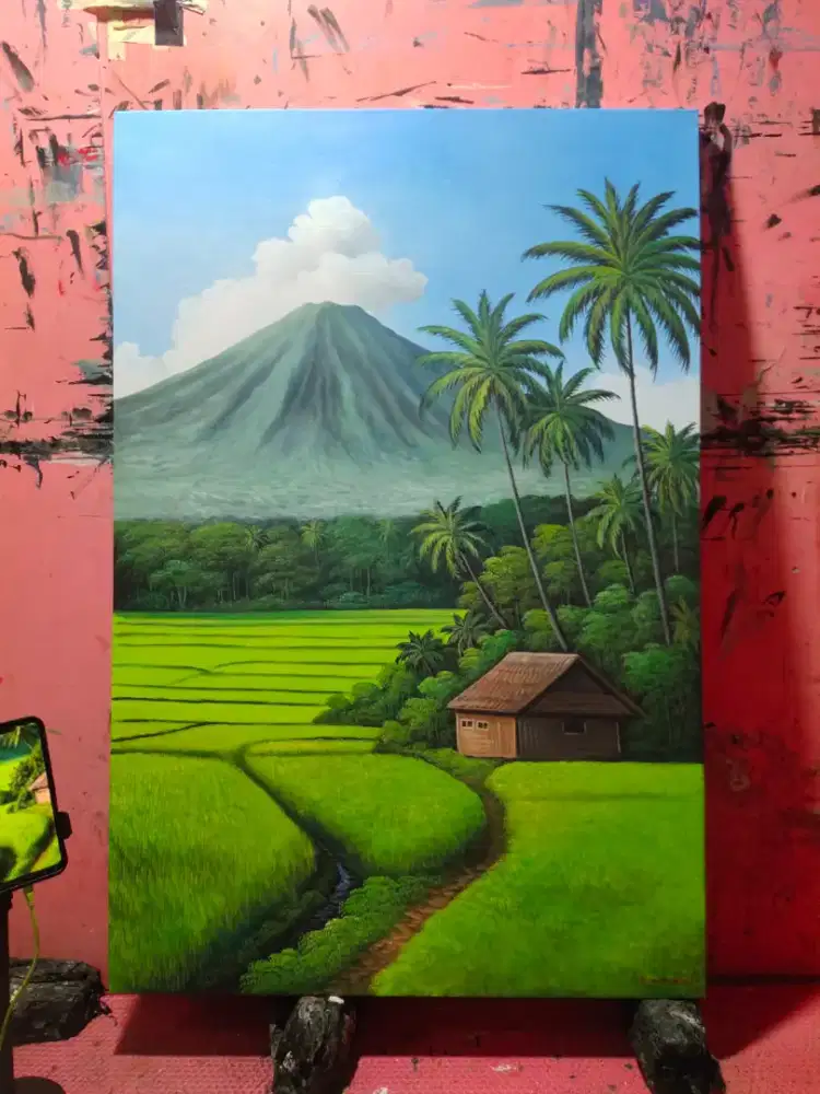 Dijual lukisan pemandangan 130x90 cm