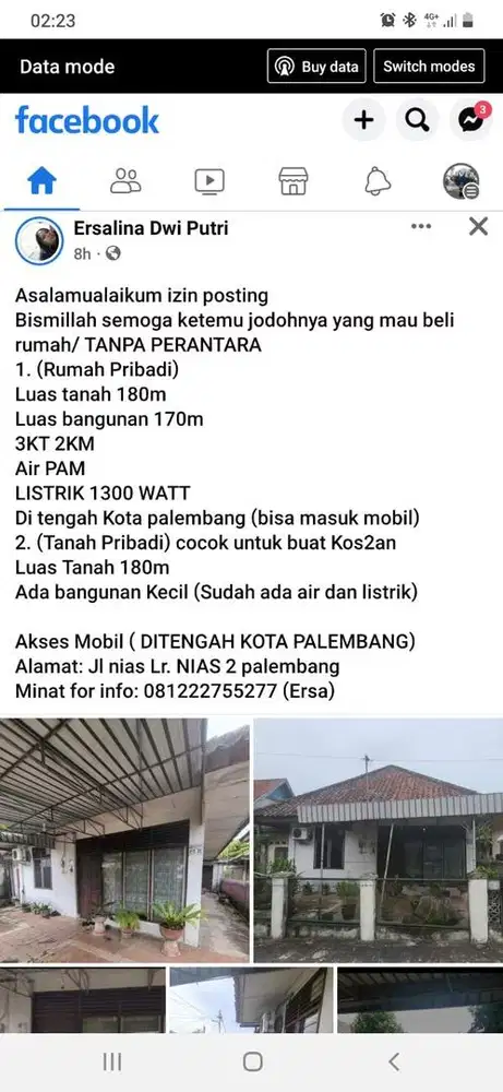 Jual Rumah dan Tanah Jl.Nias