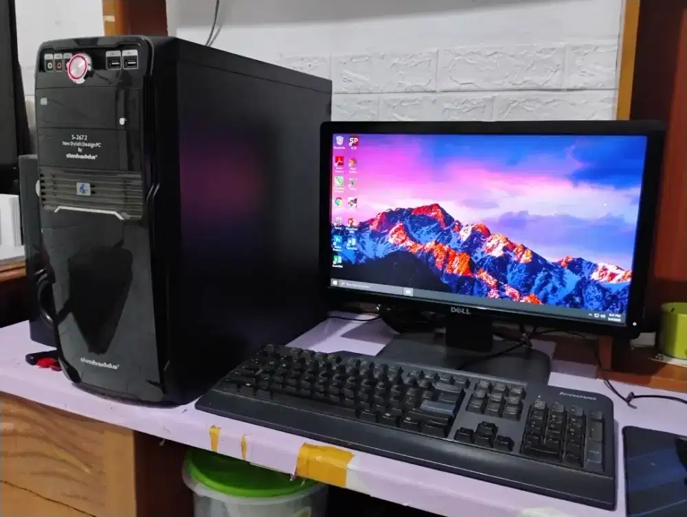Pc intel core i5 + vga nvidia + ram 8gb + monitor 19inch siap pakai