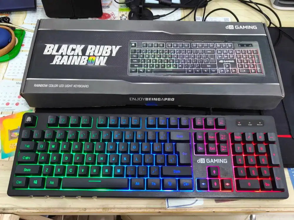 Keyboard Gaming Digital Alliance Black Ruby Rainbow Fullset Second Gan