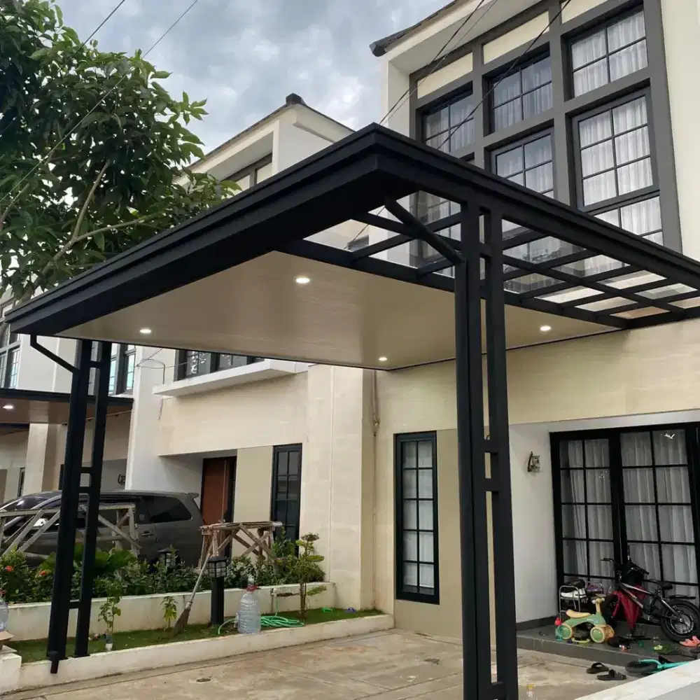 pemasangan kanopi minimalis modern