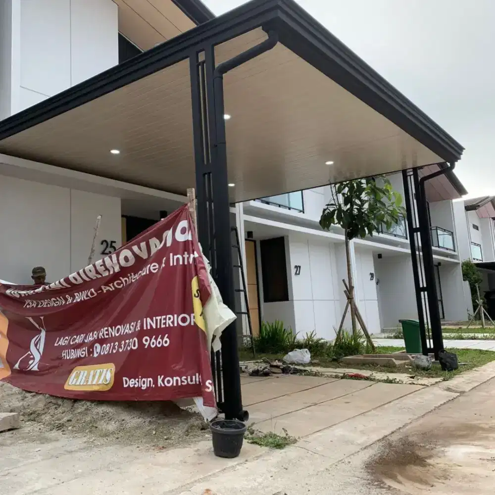 pemasangan kanopi minimalis modern