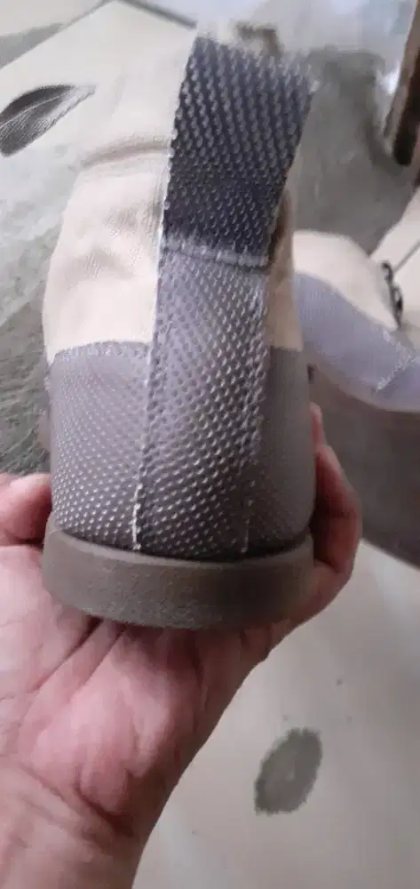 sepatu boot pria kulit canvas ok punya kuat
