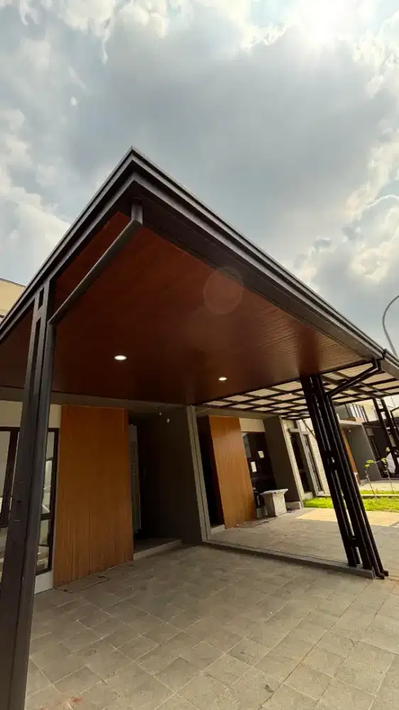 pemasangan kanopi minimalis modern