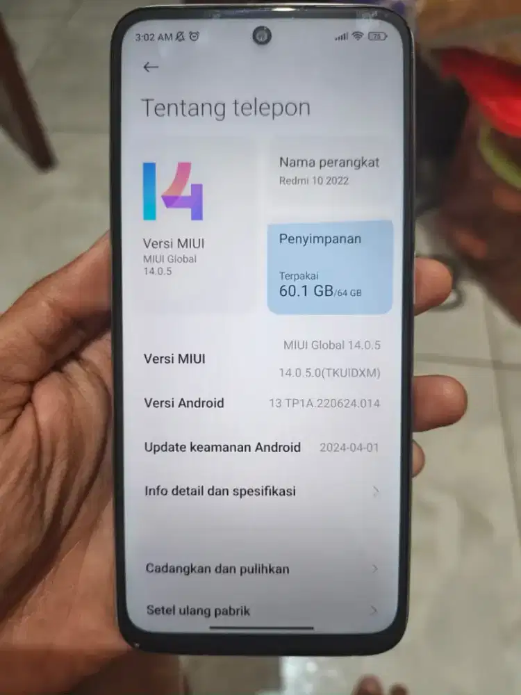 Di jual Redmi 10 4/64 murah