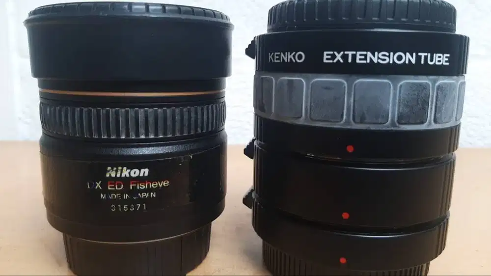 Lensa Nikon Fish Eye dan Extension Tube for Nikon