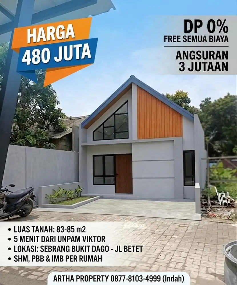 Luas 83m2 Sebrang Bukit Dago