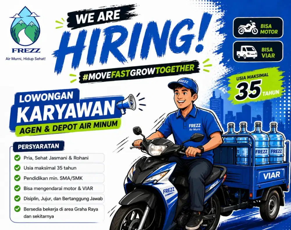 Lowongan kerja Agen & Depot Air minum