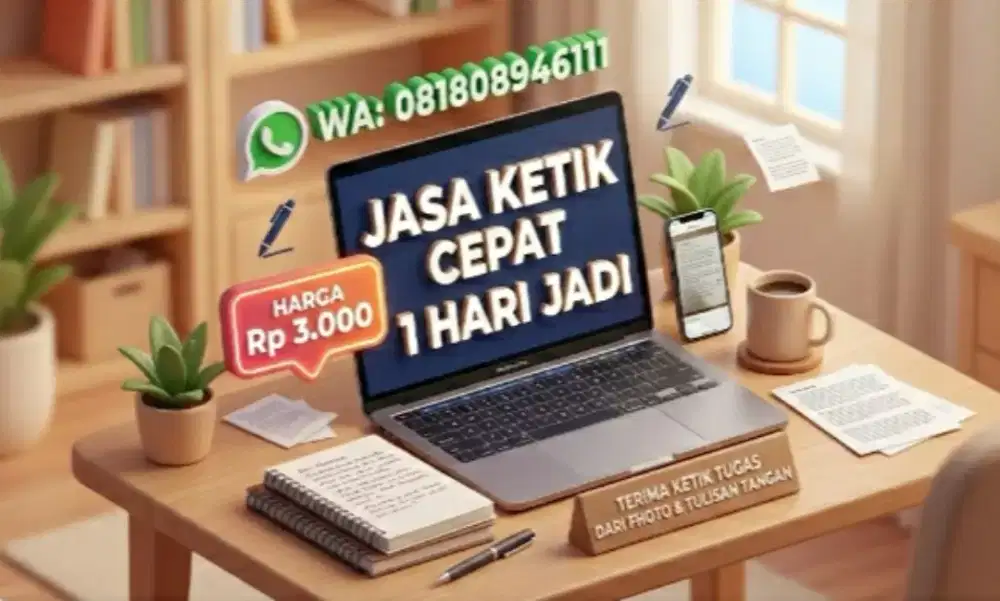 Jasa ketik cepat 1 hari jadi