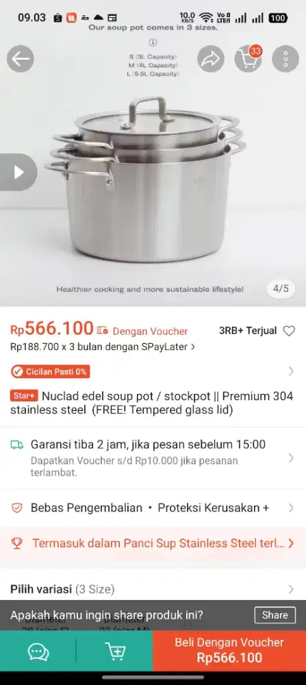 PANCI NUCLAD SOUP SIZE L 5.5L CAPACITY