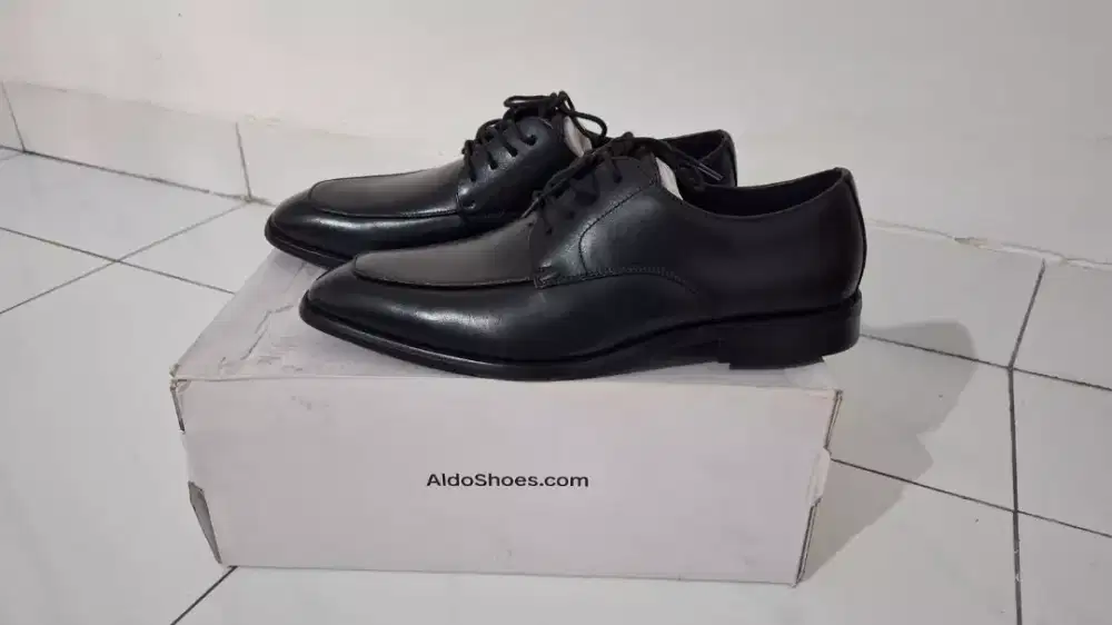 Sepatu Aldo Pantofel Dunstan Size 41 Black Fullset Box