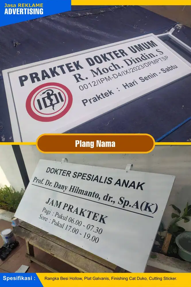 plang nama toko dan kantor