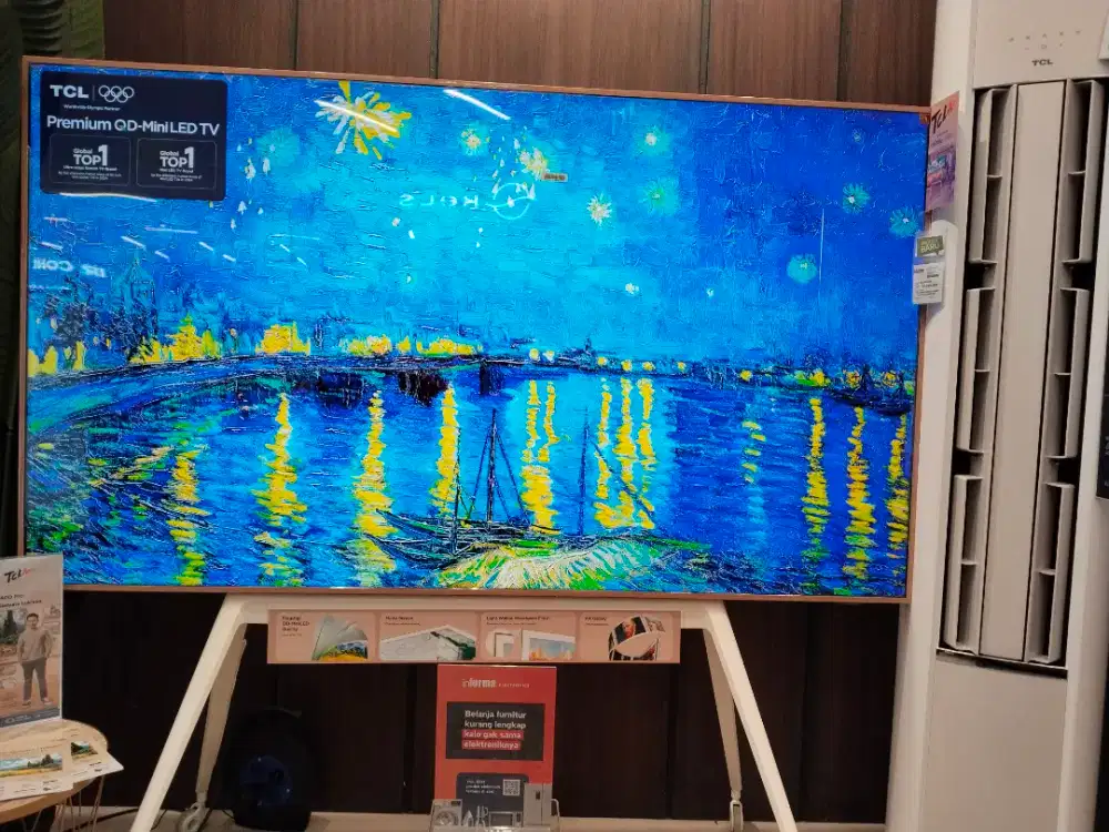 TV TCL MINILED GOOGLE TV 75 ART DESAIN