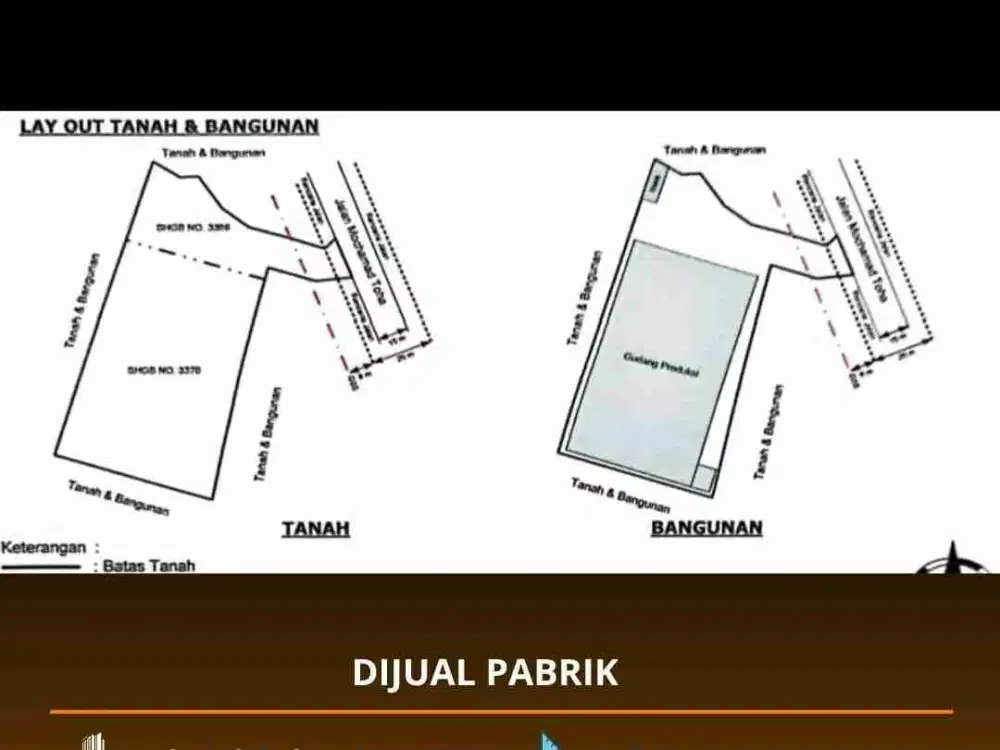 DIJUAL Pabrik di Jl. Moh Toha Tangerang