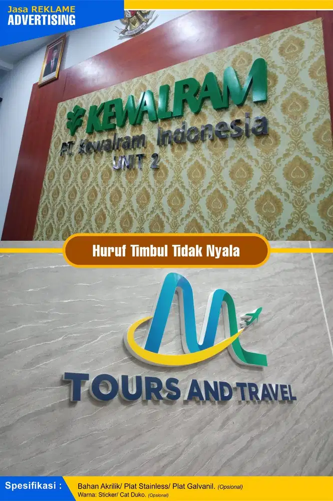 huruf timbul nyala dan tidak nyala