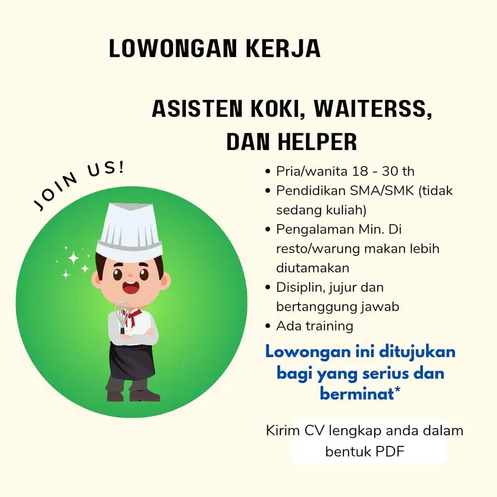 Dibutuhkan Cepat Kandidat
