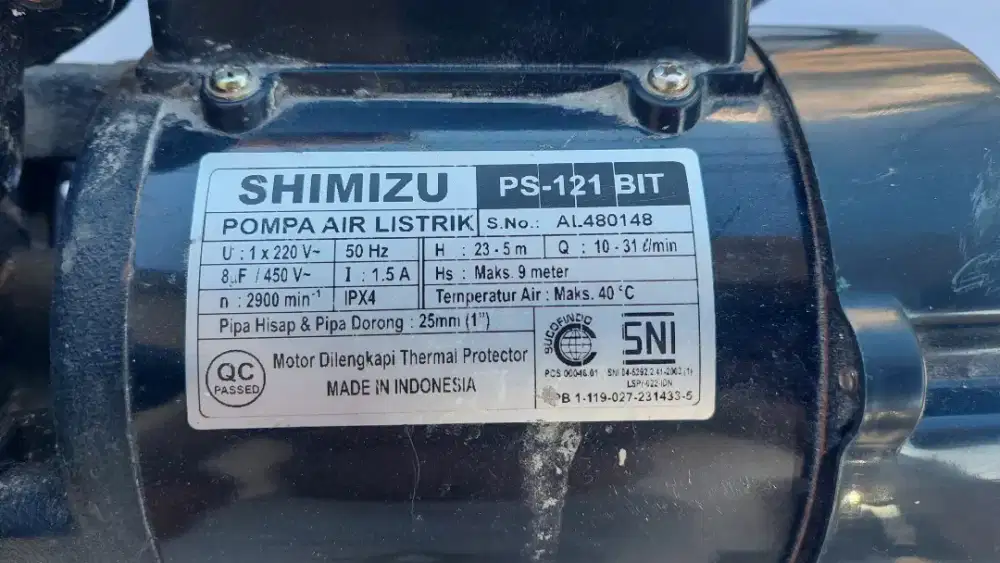 Pompa Air Listrik Shimizu PS-121 BIT35000