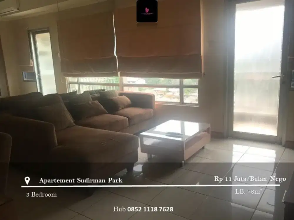 Disewakan Apartement Sudirman Park Low Floor 3BR FF