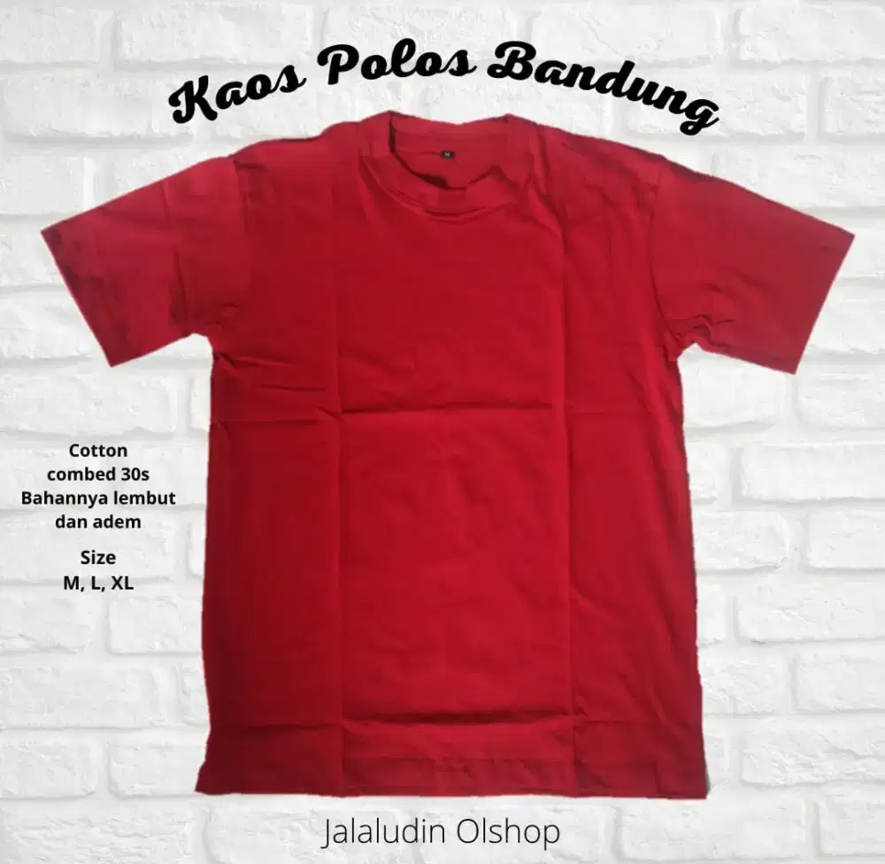 Kaos Polos Bandung - Cotton Combed 30s