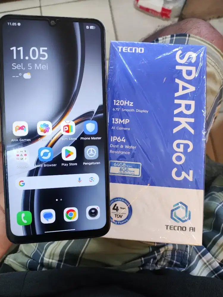 Tecno spark go 3 4/64 Full set baru dipake sebulan
