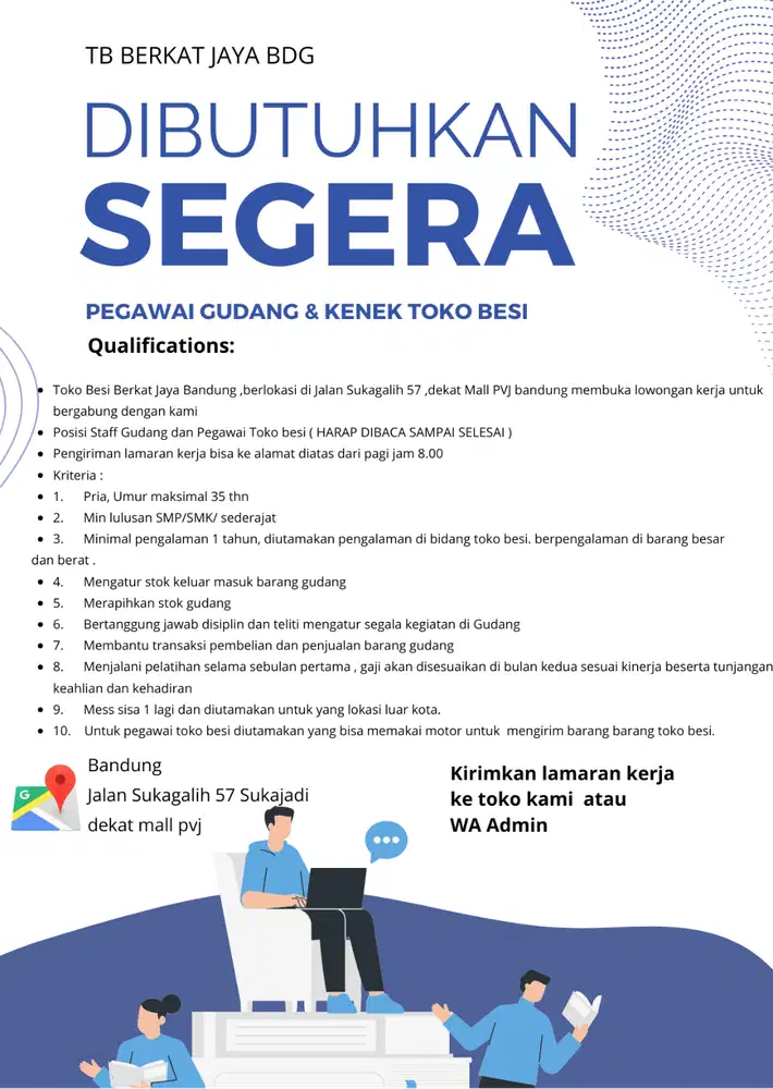 Pegawai Gudang & Kenek Toko Besi
