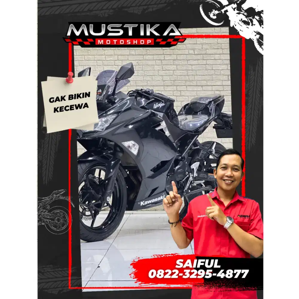 Odo 6rb Simpenan!!Kawasaki Ninja 250 Fi 2019 Black Plat Jatim-Mustika