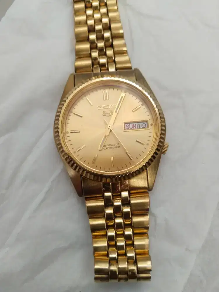 Jam Seiko 5 Automatic  All Gold