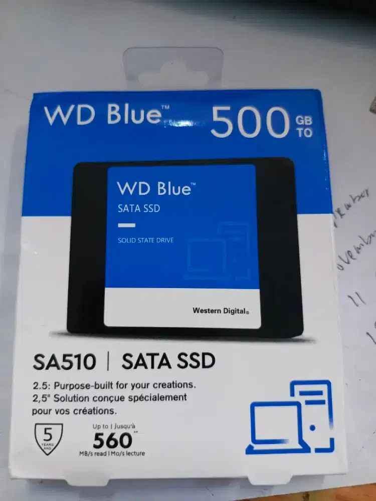 SSD WD BLUE 500 GB SA510 MASIH BARU