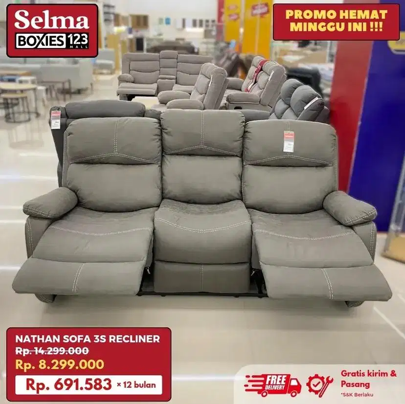 Sofa recliner manual selma