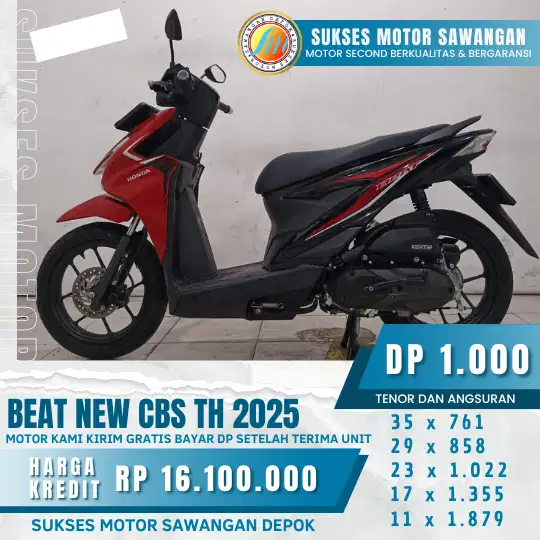 BISA CASH,KREDIT ATAU TUKAR TAMBAH,BEAT NEW TH 2025 (SUKSES MOTOR)