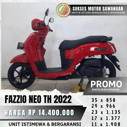 YAMAHA FAZZIO NEO TH 2022 UNIT MULUS BERGARANSI BISA CASH KREDIT