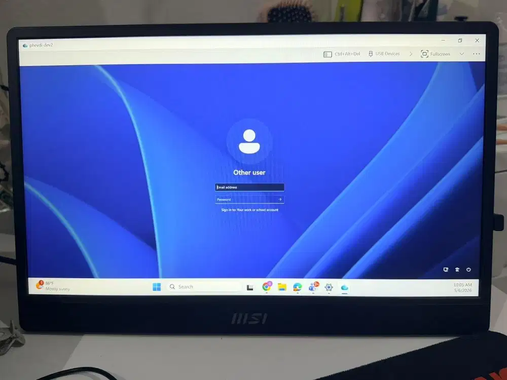 Monitor portable MSI 161 E2