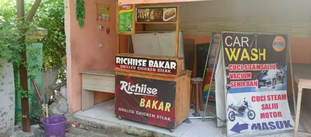 DIJUAL MURAH GEROBAK STAND UNTUK JUALAN (KONDISI BAIK)