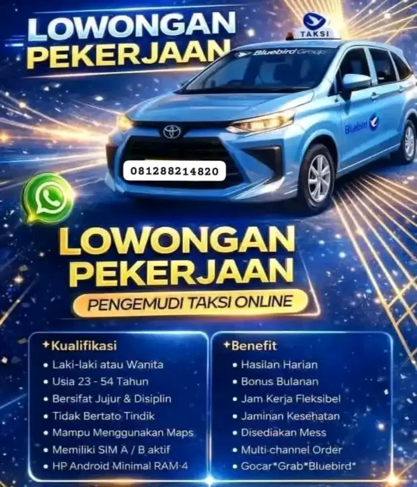 Lowongan supir Blue Bird