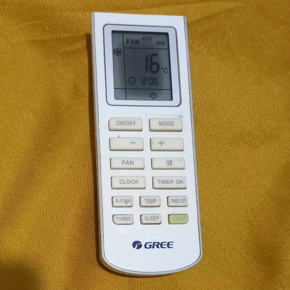 Remote AC Gree Ori ,Model YAM1F ,No Tutup Batere,Normal,NET.