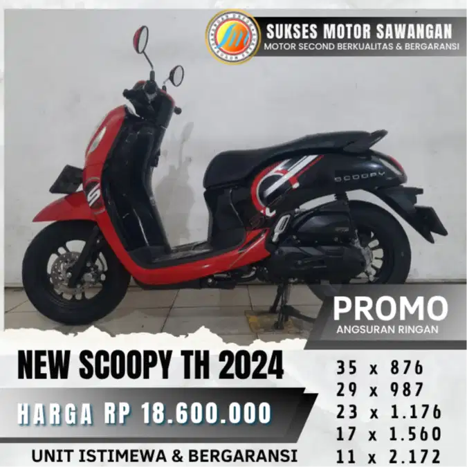 HONDA NEW SCOOPY STYLISH TH 2024 UNIT MULUS CASH KREDIT BERGARANSI