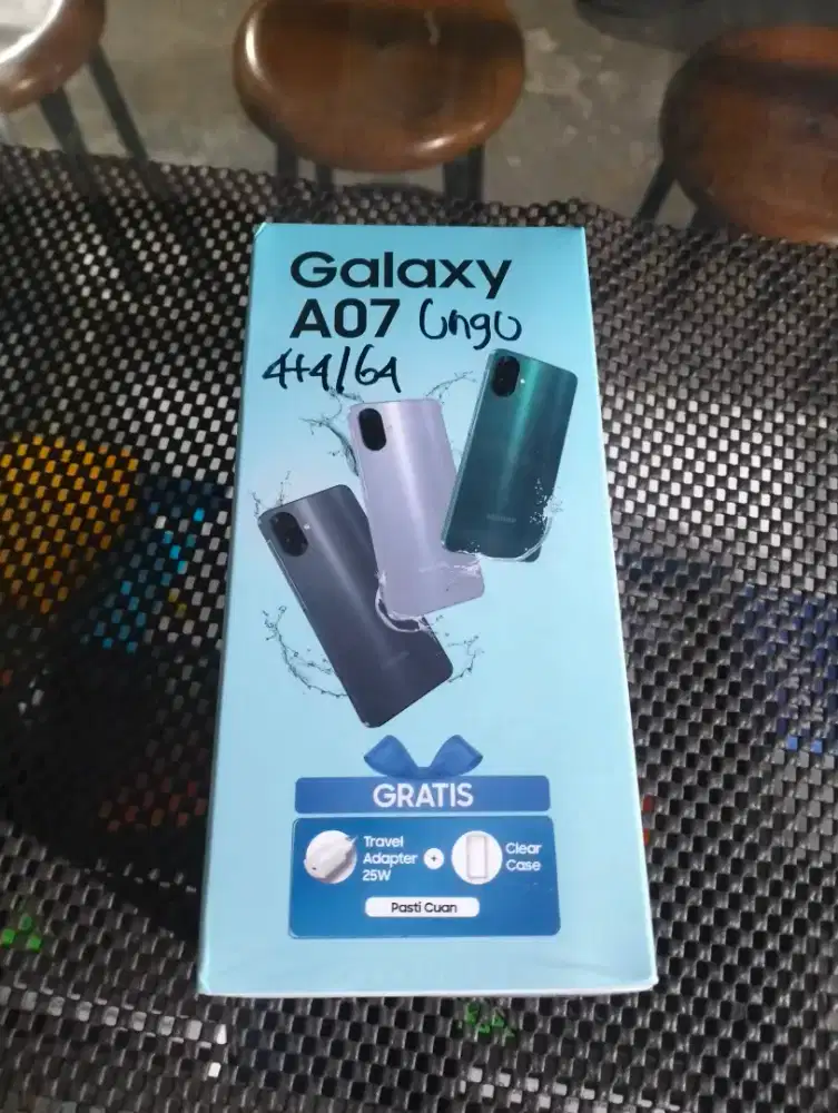 Samsung A07. Ram 8gb(4+4). Rom 64gb. Kondisi baru, garansi 1 tahun