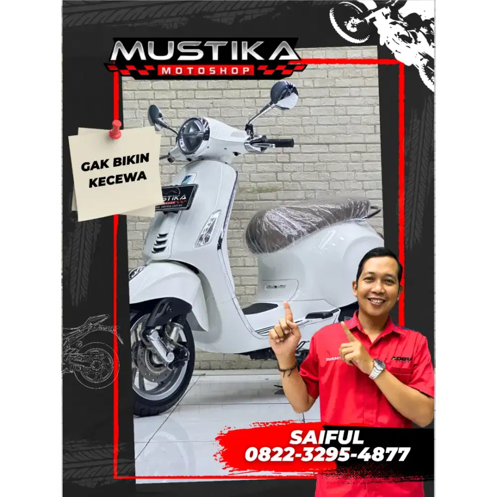 Odo 5rb Simpenan!!Vespa Primavera 150cc ABS Led 2022 White-Mustika