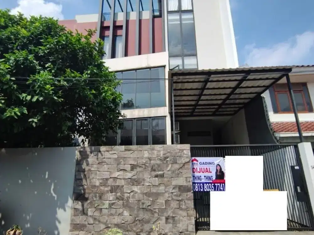 Ss.3747 - Murah !! Dijual Rumah Hook Mewah Luas 320 Ada Rooftop dan Lift di Pulo Nangka Kayu Putih Hadap Timur Utara